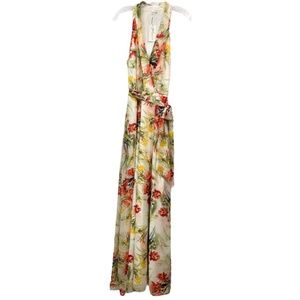 NWT NY COLLECTION Floral Tie Waist Faux Wrap Dress